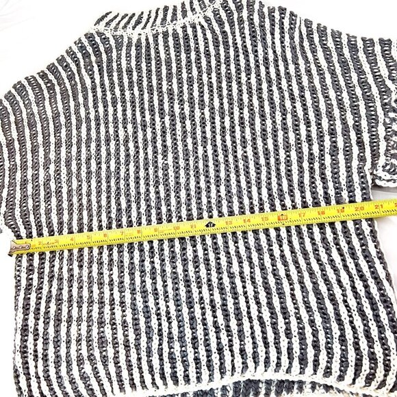 NEW! Cozy Handmade Weave Striped Sweater Large - Picture 9 of 12